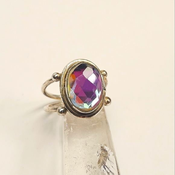 Angel Aura Quartz Ring Size 7¼ 925 stamped - Picture 4 of 9